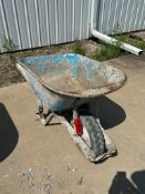 Yeoman 6 cubic ft steel wheelbarrow with steel handle, located in Mt. Pleasant, IA.