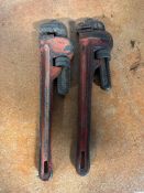 (2) 14" pipe wrench, located in Mt. Pleasant, IA.