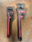 (1) Ridgid 14" pipe wrench, (1) Ridgid 12" pipe wrench, located in Mt. Pleasant, IA.