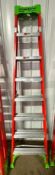 Louisville 8' step ladder, model FXS1508, located in Mt. Pleasant, IA.