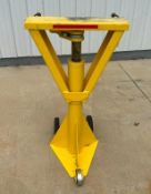 Global Industrial quick-adjust trailer stabilizing jack stand, 100,000 lb static capacity, located