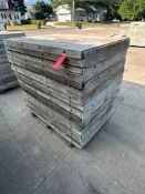 (20) 3' x 4' with brick ledge Wall-Ties aluminum concrete forms, smooth, 6-12 hole pattern,