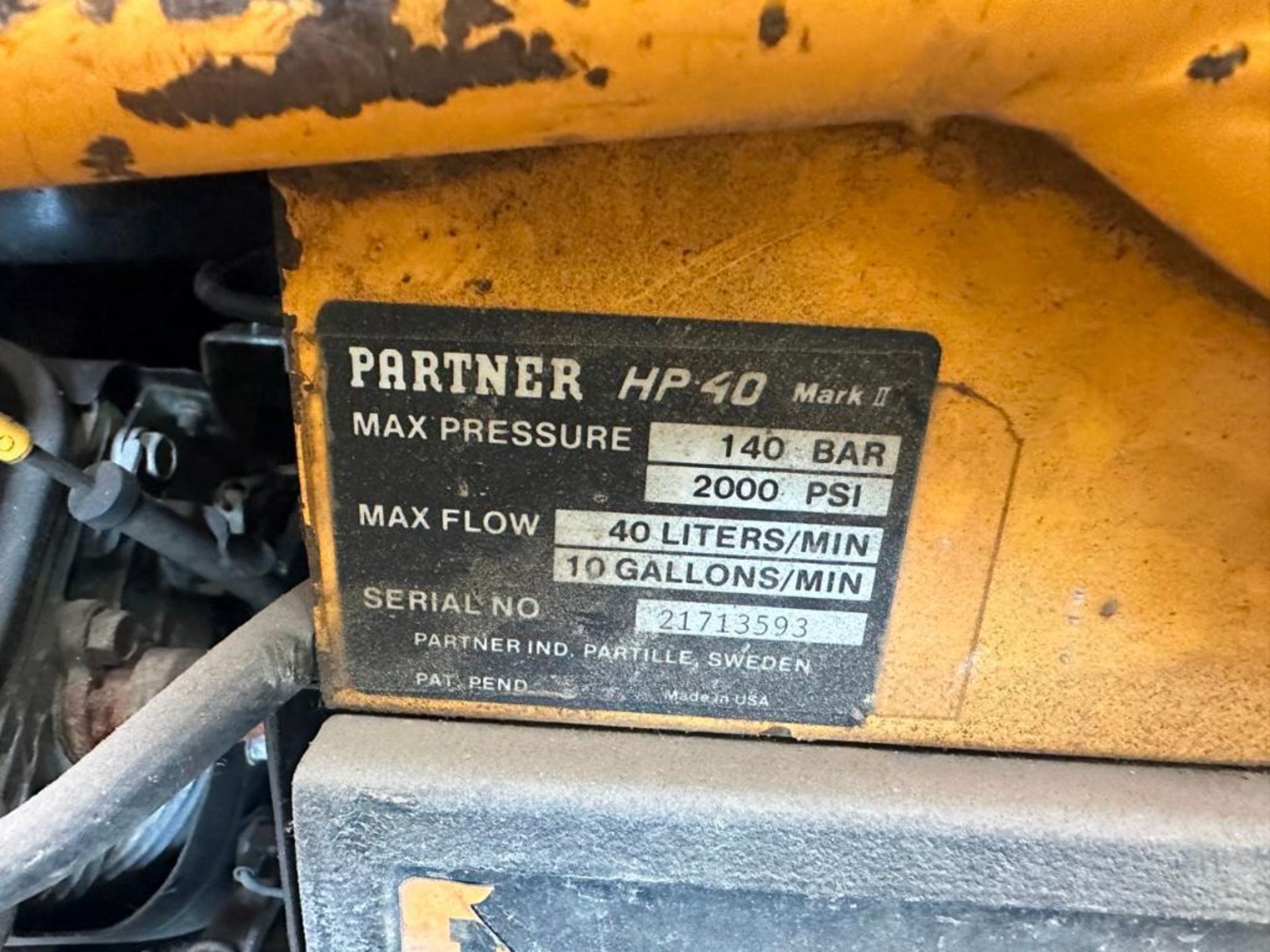 Partner HP40 Mark II hydraulic powerpack, Located in Waldo, WI - Image 2 of 2