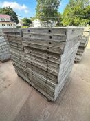 (40) 3' x 2' with brick ledge Wall-Ties aluminum concrete forms, smooth, 6-12 hole pattern,