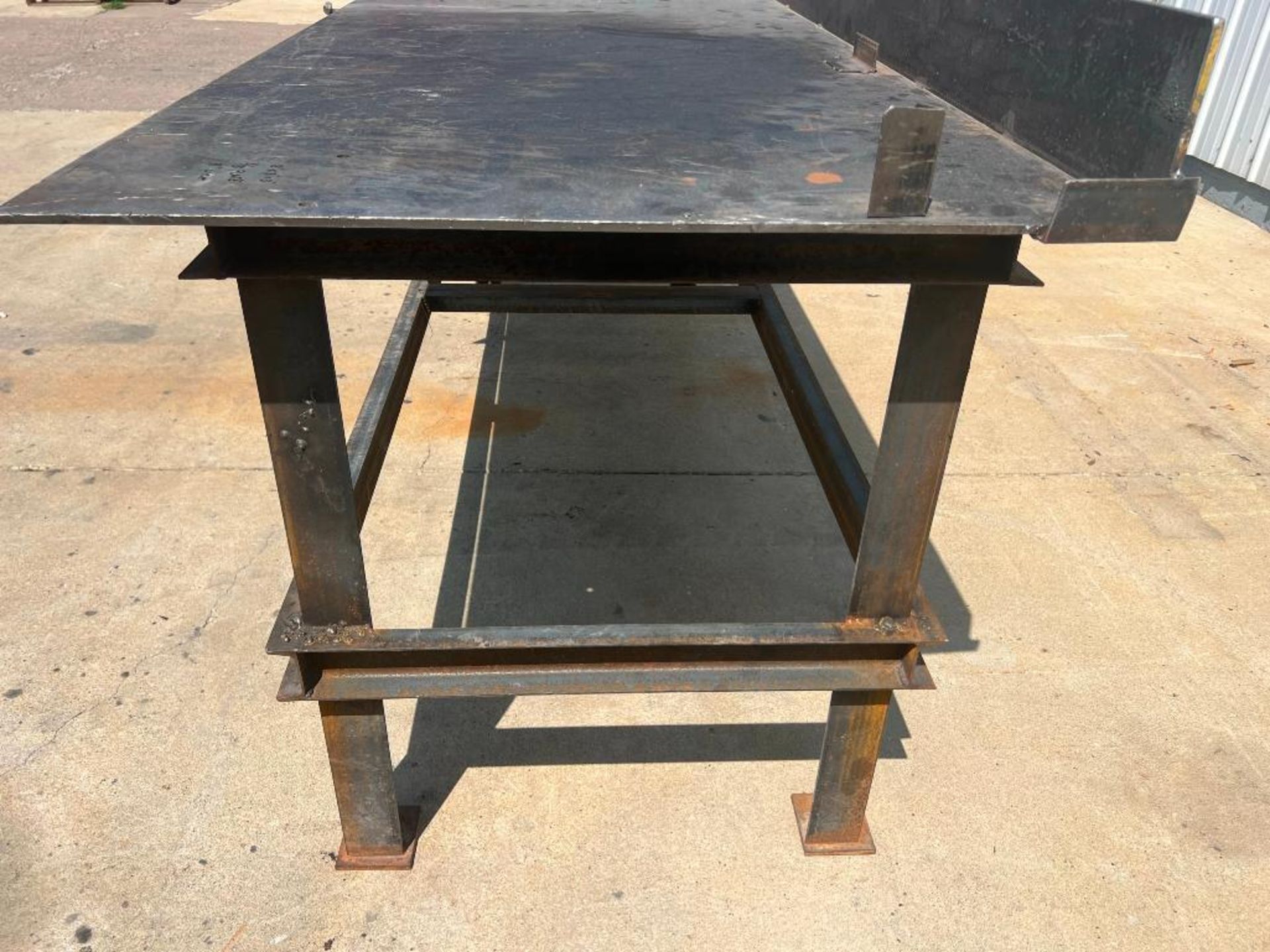 steel bench 8' x 3' x 3' with Wilton 8" vise, located in Mt. Pleasant, IA. - Image 4 of 5