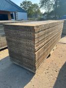 (20) 3' x 10' Wall-Ties aluminum concrete forms, smooth, 6-12 hole pattern, located in Mt. Pleasant,