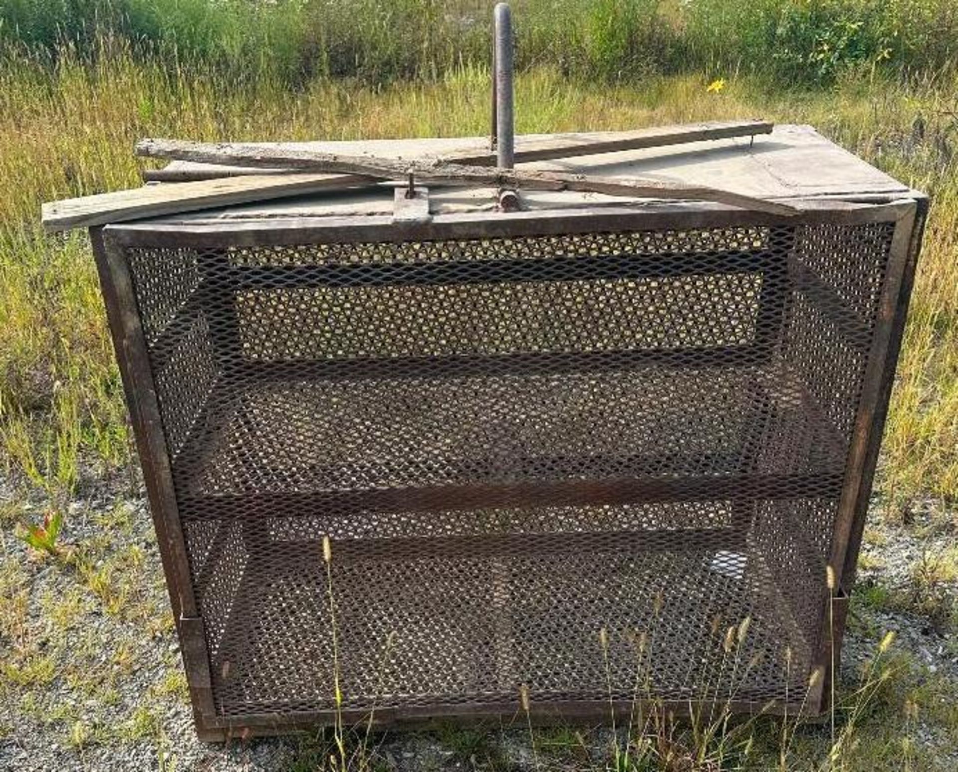 23" x 48" x 40" (49" with hook) accessory steel cage for pins, wedges and walers - Image 3 of 6