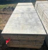 (5) 32" x 9' Tuf-n-lite aluminum concrete forms, smooth, 6-12 hole pattern