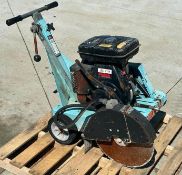 Target MCS2-75R 14" concrete road saw, Robin EY28 engine, water hook up for dust control, runs and