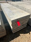 (10) 24" x 9' Tuf-n-lite aluminum concrete forms, smooth, 6-12 hole pattern