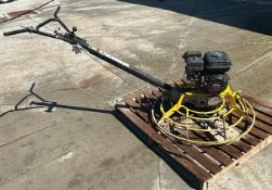 Wacker 36" walk-behind concrete power trowel with Honda GX160 5.5HP engine, runs and operates