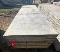 (4) 32" x 9' Tuf-n-lite aluminum concrete forms, smooth, 6-12 hole pattern