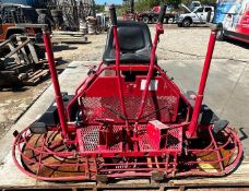 Allen 1200-NL-STD ride-on power trowel, combo blades and pans, Kawasaki 27hp engine, manual pitch,