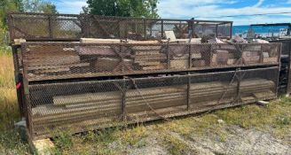 23-1/2" x 196" x 32" steel cage for braces and lumber