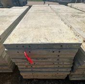 (11) 24" x 9' Tuf-n-lite aluminum concrete forms, smooth, 6-12 hole pattern