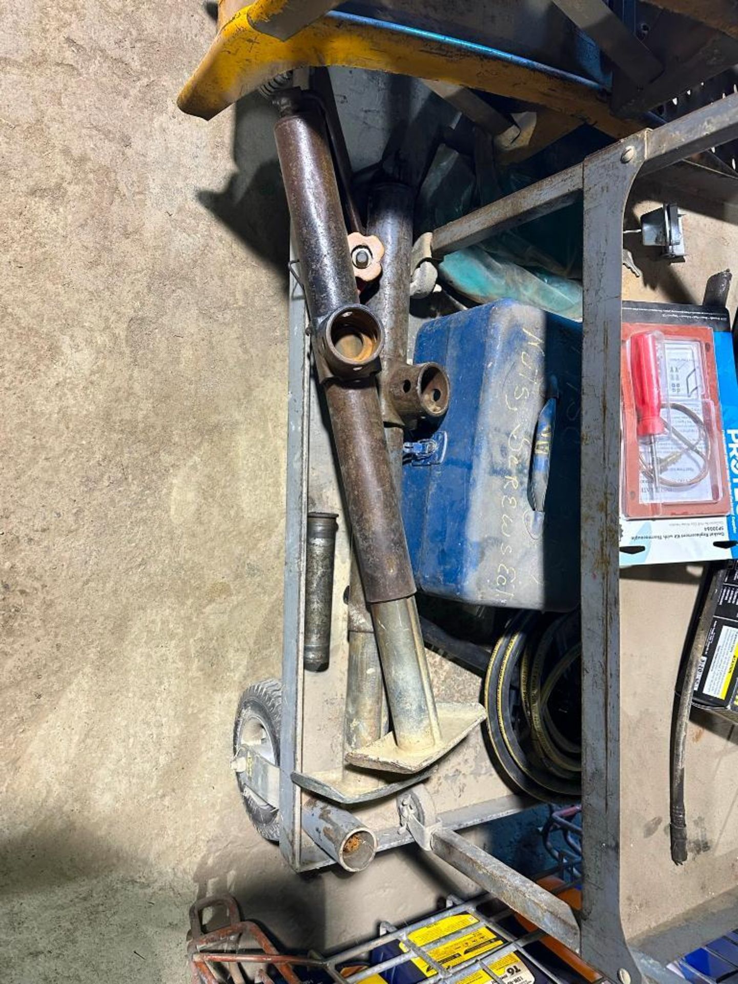 Cart with mechanics tools to include jumper cables, car ramps, etc. - Image 4 of 6