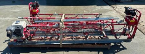 Allen Razorback 12HED steel truss screed, hydraulic winch control, 32' total length, honda GX270