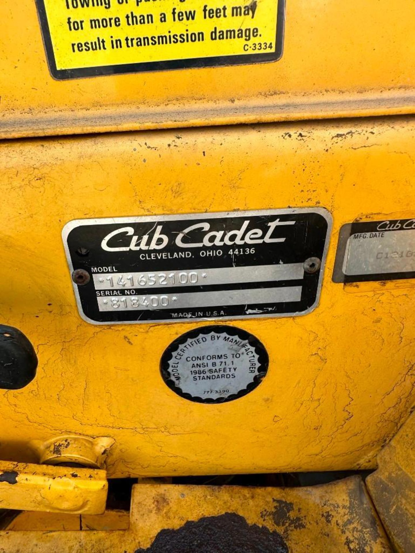 Cub Cadet lawn mower with 46" deck, runs and operates - Image 5 of 6
