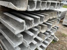 (10) 8' Corners Western aluminum concrete forms, Vertex brick, 6-12 hole pattern. Located in