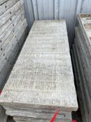 (5) 18" x 4' Western aluminum concrete forms, Vertex brick, 6-12 hole pattern. Located in