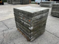 (20) 3' x 4' with brick ledge, Wall-Ties aluminum concrete forms, smooth, 6-12 hole pattern. Located
