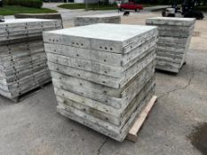 (20) 3' x 4' with brick ledge, Wall-Ties aluminum concrete forms, smooth, 6-12 hole pattern. Located