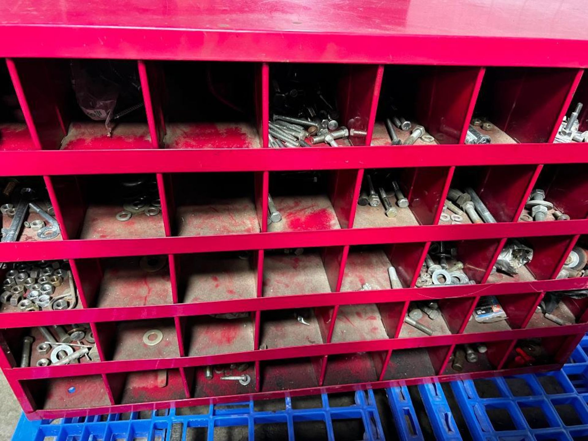 Pallet Storage Bins with Miscellaneous Nuts & Bolts, etc. Located in Mt. Pleasant, IA - Image 2 of 4