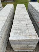 (10) 18" x 8' Western aluminum concrete forms, Vertex brick, 6-12 hole pattern. Located in Hopedale,