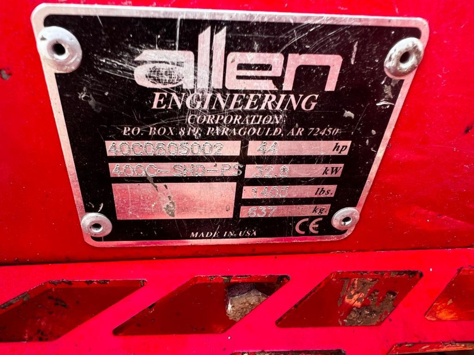 Allen Engineering Ride On Trowel, Super Pro 400C, Model 400C-SHD-PS, S/N: 40C0605002 Kubota V1505- - Image 7 of 19