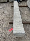 (5) 12" x 8' Western aluminum concrete forms, Vertex brick, 6-12 hole pattern. Located in