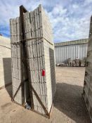 (16) 36" x 8' Western aluminum concrete forms, Vertex brick, 6-12 hole pattern. Basket included.