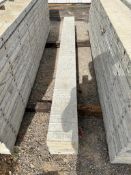 (4) 9" x 9' Western aluminum concrete forms, Vertex brick, 6-12 hole pattern. Located in Hopedale,