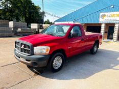 2006 Dodge Ram pick-up truck, regular cab, miles showing: 201k, 3.7L V6 engine, VIN #: