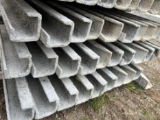 (10) 8' Corners Western aluminum concrete forms, Vertex brick, 6-12 hole pattern. Located in