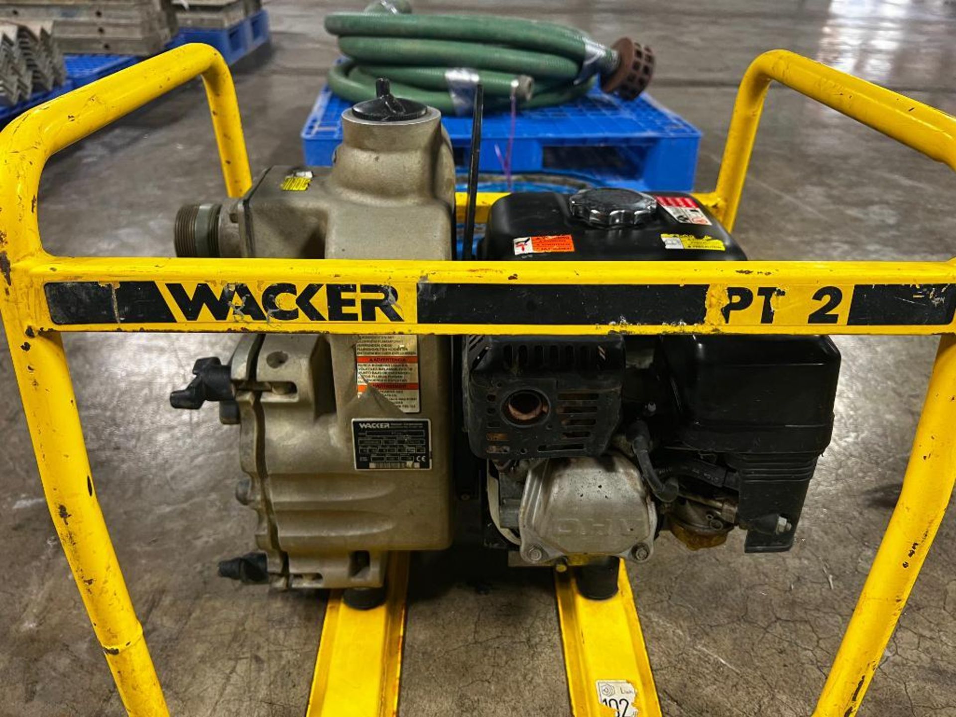 Wacker Self-priming Trash Pump, Model PT2A, Serial # 5576113, Honda GX160 5.5 engine, with hoses, - Image 2 of 6