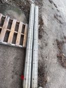 (8) 8' Ws Western aluminum concrete forms, Vertex brick, 6-12 hole pattern. Located in Hopedale,