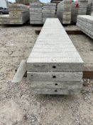 (4) 12" x 8' Jumps Western aluminum concrete forms, Vertex brick, 6-12 hole pattern. Located in