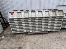 (10) 8' Wrap Western aluminum concrete forms, Vertex brick, 6-12 hole pattern. Located in