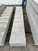 (4) 18" x 9' Western aluminum concrete forms, Vertex brick, 6-12 hole pattern. Located in