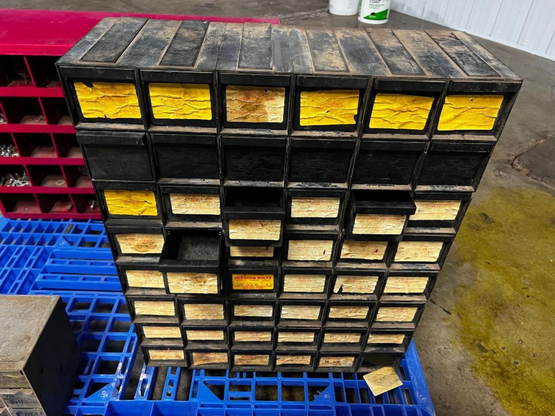 Pallet Storage Bins with Miscellaneous Nuts & Bolts, etc. Located in Mt. Pleasant, IA - Image 3 of 4