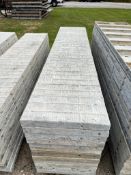 (12) 20" x 8' Western aluminum concrete forms, Vertex brick, 6-12 hole pattern. Located in Hopedale,