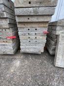 (10) 16" x 4' Western aluminum concrete forms, Vertex brick, 6-12 hole pattern. Located in Hopedale,