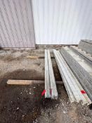 (6) 9' Ws Western aluminum concrete forms, Vertex brick, 6-12 hole pattern. Located in Hopedale,