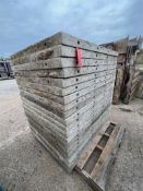 (20) 36" x 4' Western aluminum concrete forms, Vertex brick, 6-12 hole pattern. Located in Hopedale,