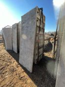 (17) 36" x 8' Western Aluminum Concrete Forms, Smooth, 6-12 Hole Pattern, with attached hardware,