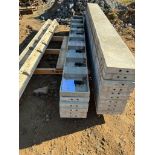 (6) 10" x 9' Western Aluminum Concrete Forms, Smooth, 6-12 Hole Pattern, with attached hardware.