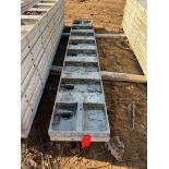 (2) 16" x 8' Western Aluminum Concrete Forms, Smooth, 6-12 Hole Pattern, with attached hardware,