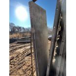 (2) 28" x 8' Western Aluminum Concrete Forms, Smooth, 6-12 Hole Pattern, with attached hardware,