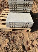 (8) 16" x 2' Western Aluminum Concrete Forms, Smooth, 6-12 Hole Pattern, with attached hardware,