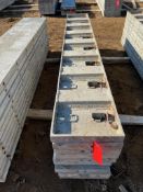 (10) 14" x 8' Western Aluminum Concrete Forms, Smooth, 6-12 Hole Pattern, with attached hardware,